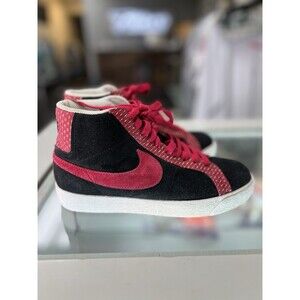 Nike Shoes Women's 7 Blazer Mid 6.0 Black Red Suede Leather Sneakers *READ*